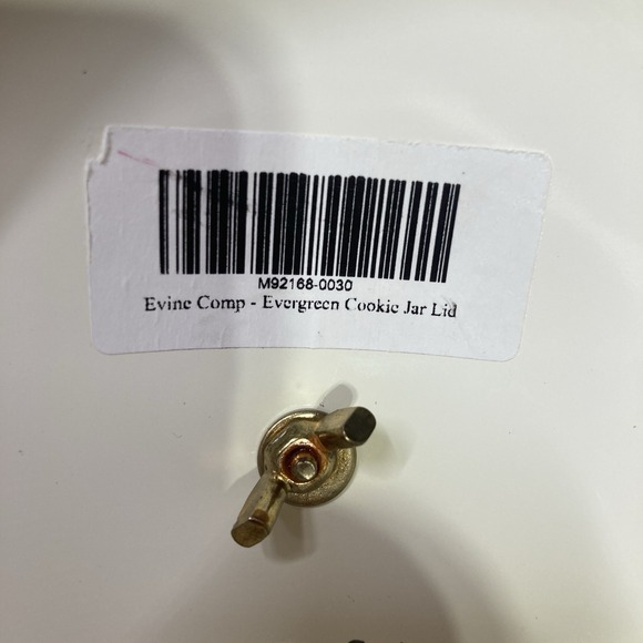 McKenzie Childs Evine Comp Evergreen Cookie Jar Lid Enamel LID Only READ - Picture 6 of 6